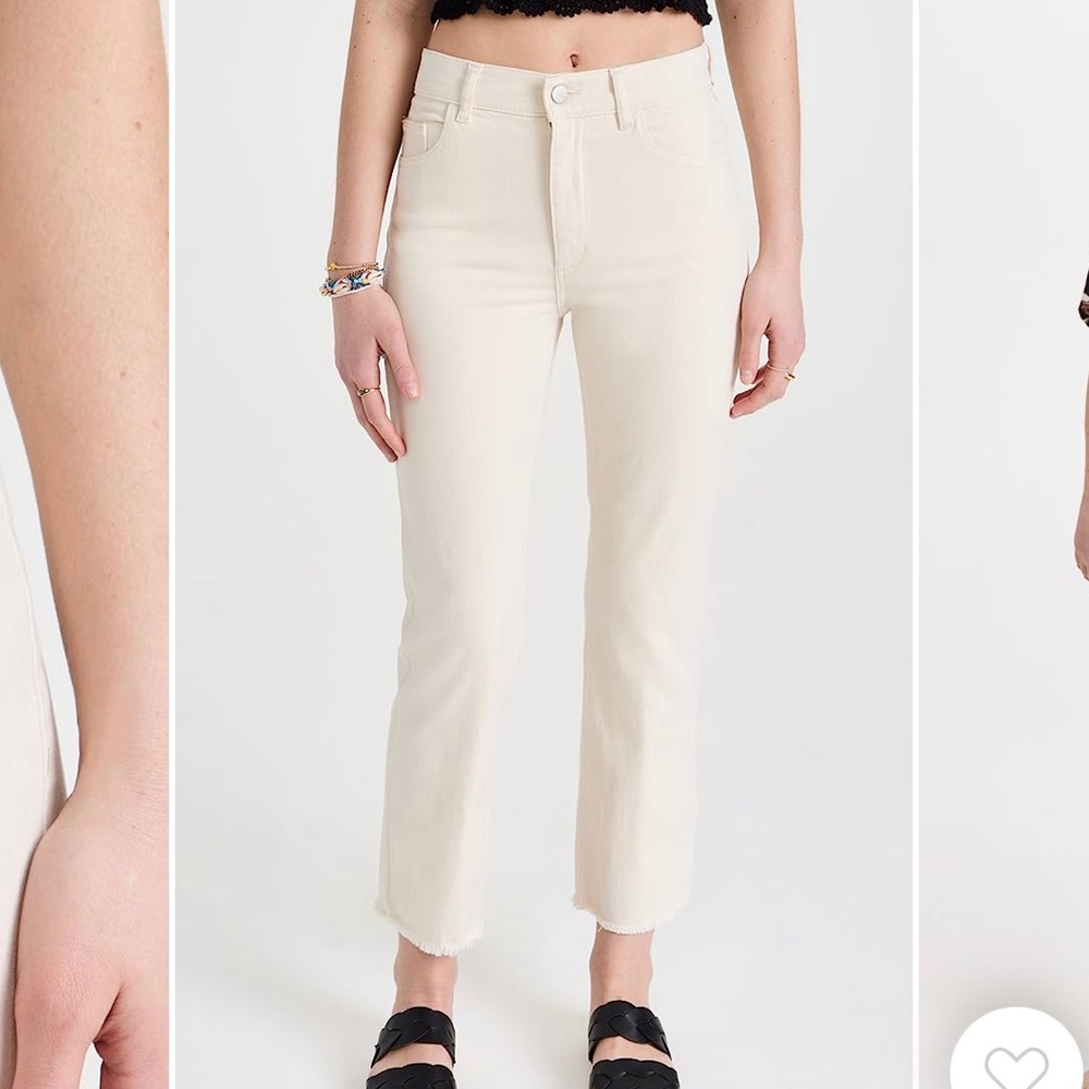 DL1961 Patti Straight High Rise Ankle jeans in ECRU sz29